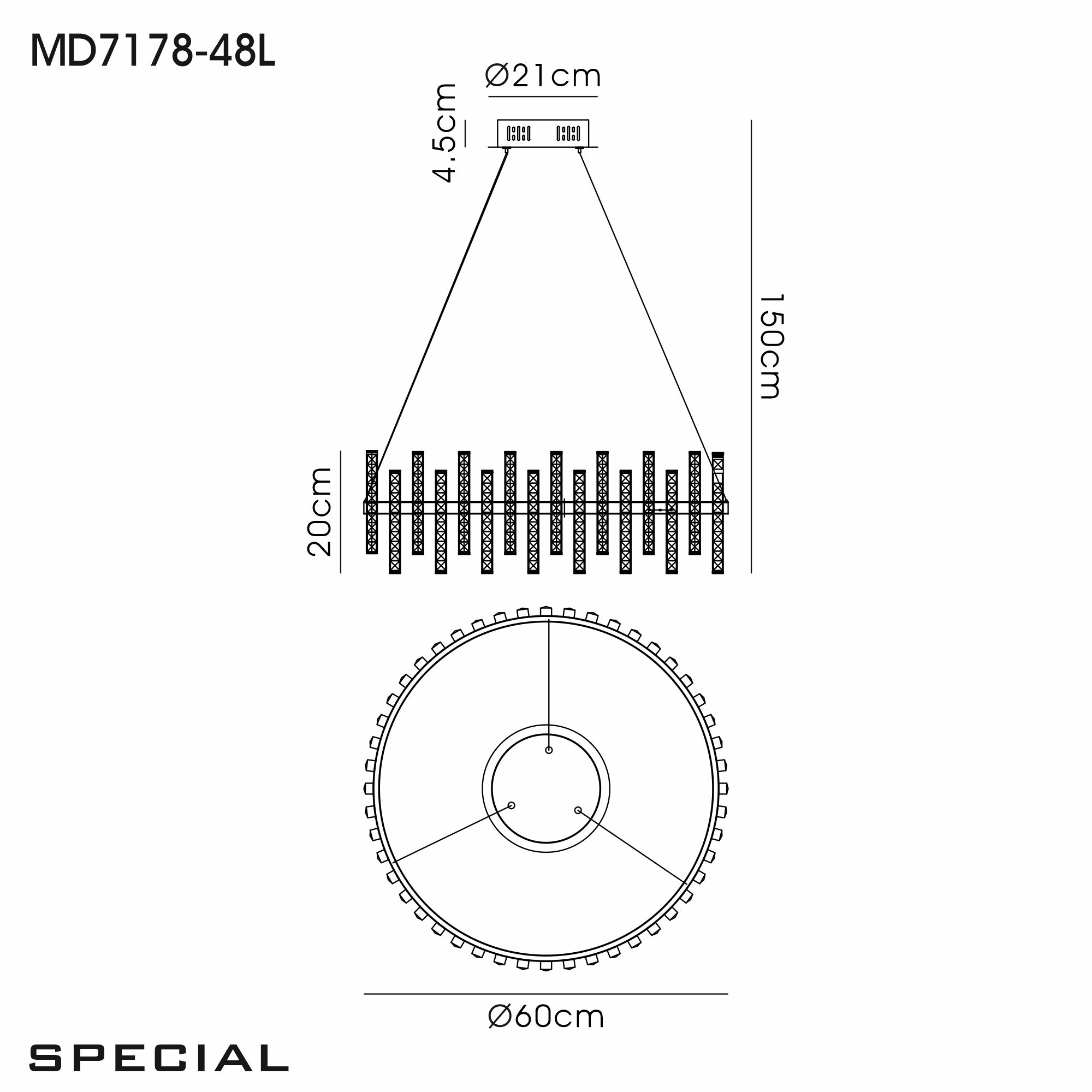MD7178-48L  Special Pendant 54W LED